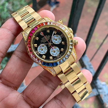 Rolex Daytona Oyster Perpetiual Rainbow Watch (UNISEX)