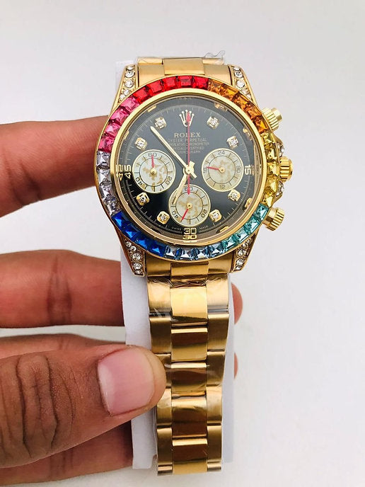 Rolex Daytona Oyster Perpetiual Rainbow Watch (UNISEX)