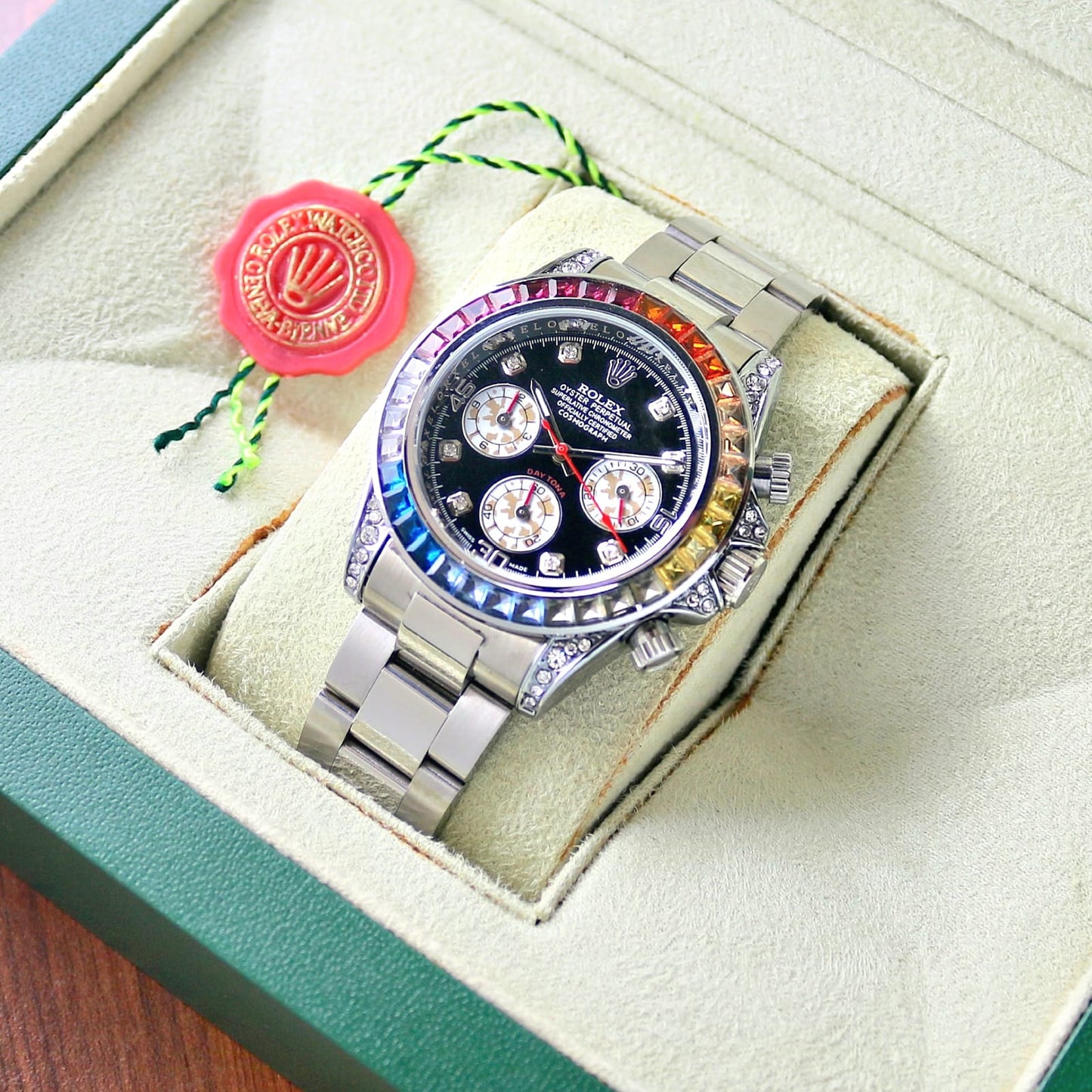 Rolex Daytona Oyster Perpetiual Rainbow Watch (UNISEX)